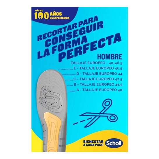 Scholl Gel Activ Profesional Hombre 1par