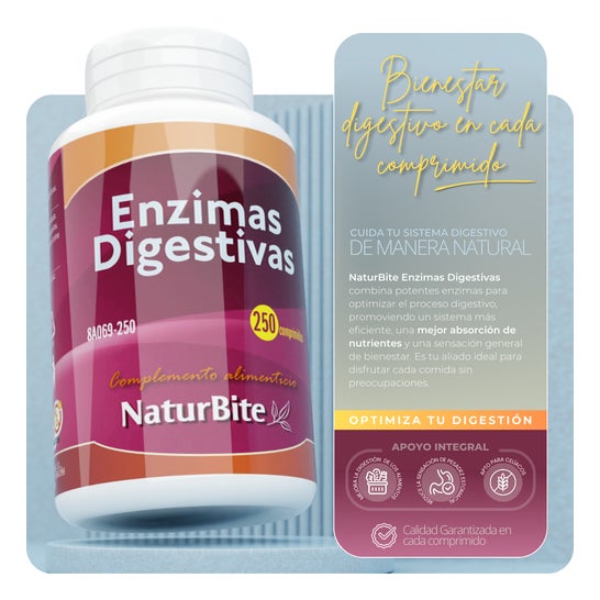 NaturBite Enzimas Digestivas 120 comp