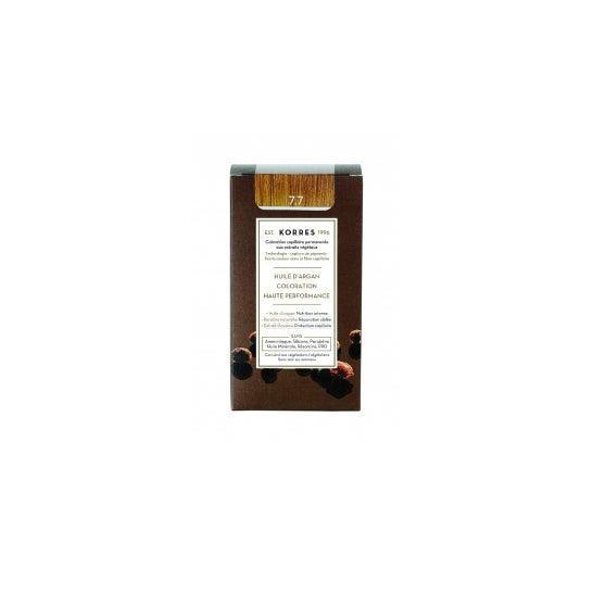 Korres Huile d'Argan Coloration 7.7 Blond Marrón 50 ml
