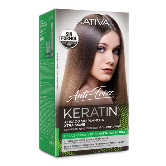 Kativa Keratin Anti-Frizz Alisado sin Plancha Extra Brillo 30 Días 1ud