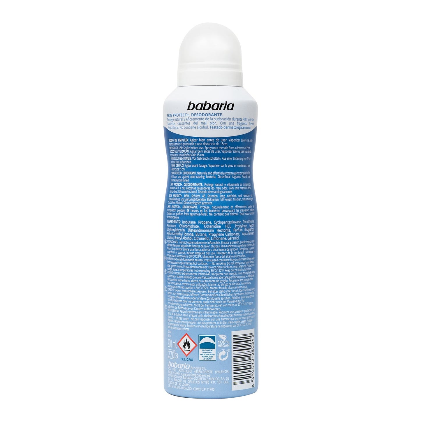 Babaria Deo Spray Skin Protect+ 200ml