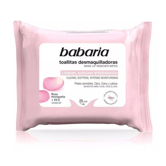 Babaria Toallitas Desmaquilladoras Rosa Mosqueta 25 uds