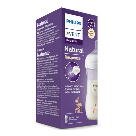 Philips Avent Biberón SCY903/66 Natural Girafa 260ml