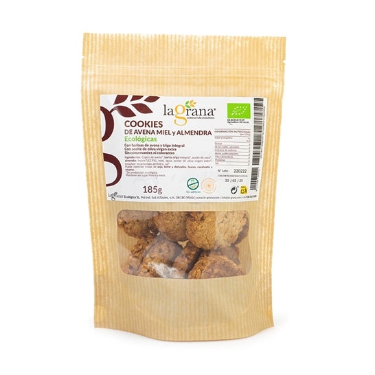 La Grana Cookies Avena Almendras Miel Eco 185g
