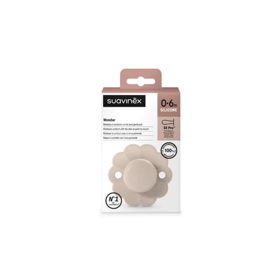 Suavinex Wonder SX Pro Silicon Pacifier 0-6M Mauve Chalk 1ud