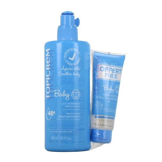 Topicrem Baby Loción Ultra-Hidratante 500ml + Gel Limpiador 75ml