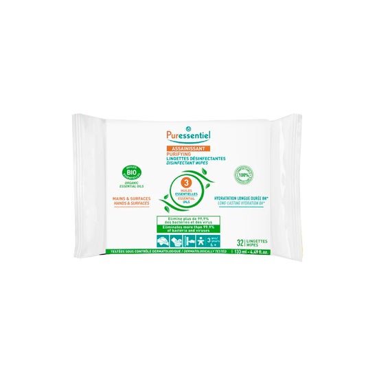 Puressentiel Toallitas Desinfectantes Manos Superficies 32 uds