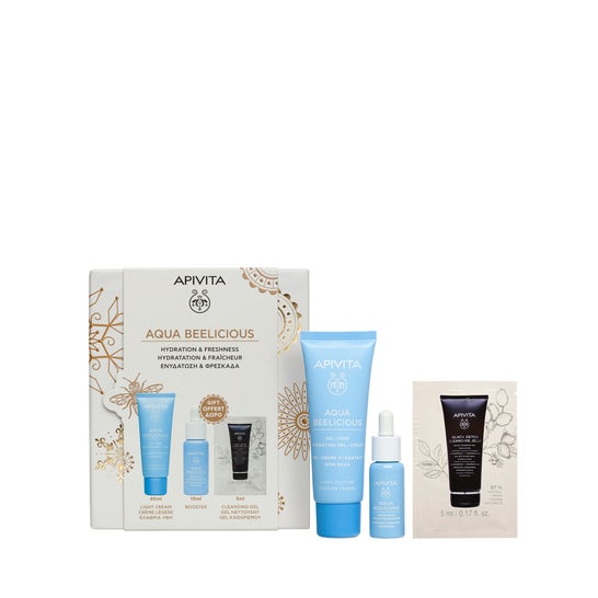 Apivita Pack Aqua Beelicius Light Hydrating gel 40 ml + Booster gift 10 ml + Cleansing gel 5 ml
