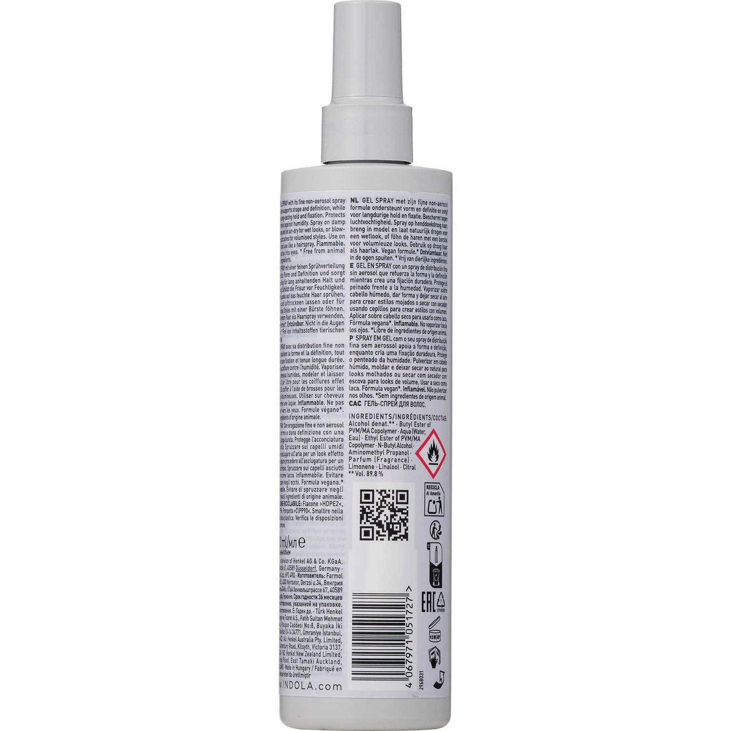 Indola Gel en spray de peinado 300ml