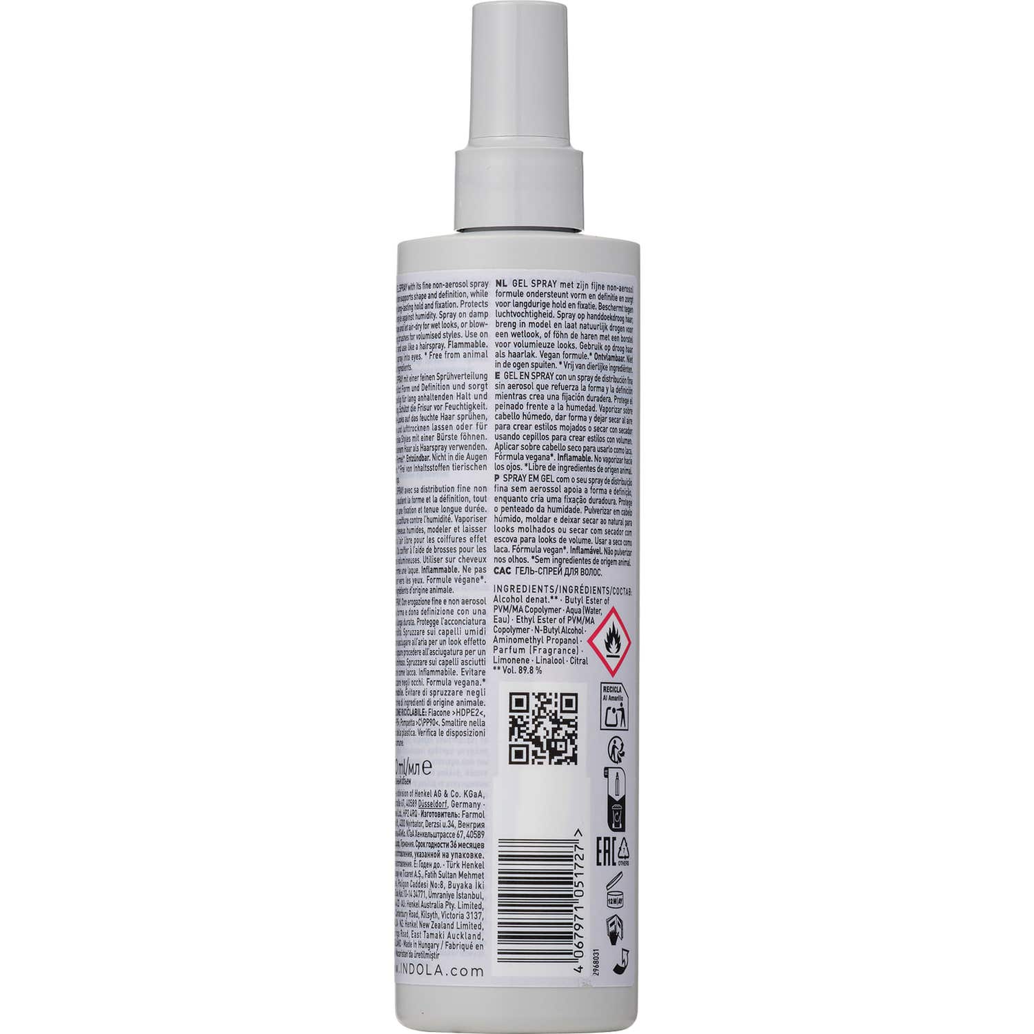 Indola Gel en spray de peinado 300ml