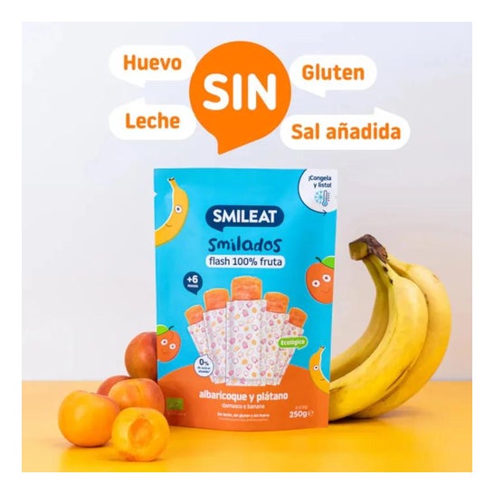 Smileat Smilado Flash Ecológico de Albaricoque y Plátano 50g