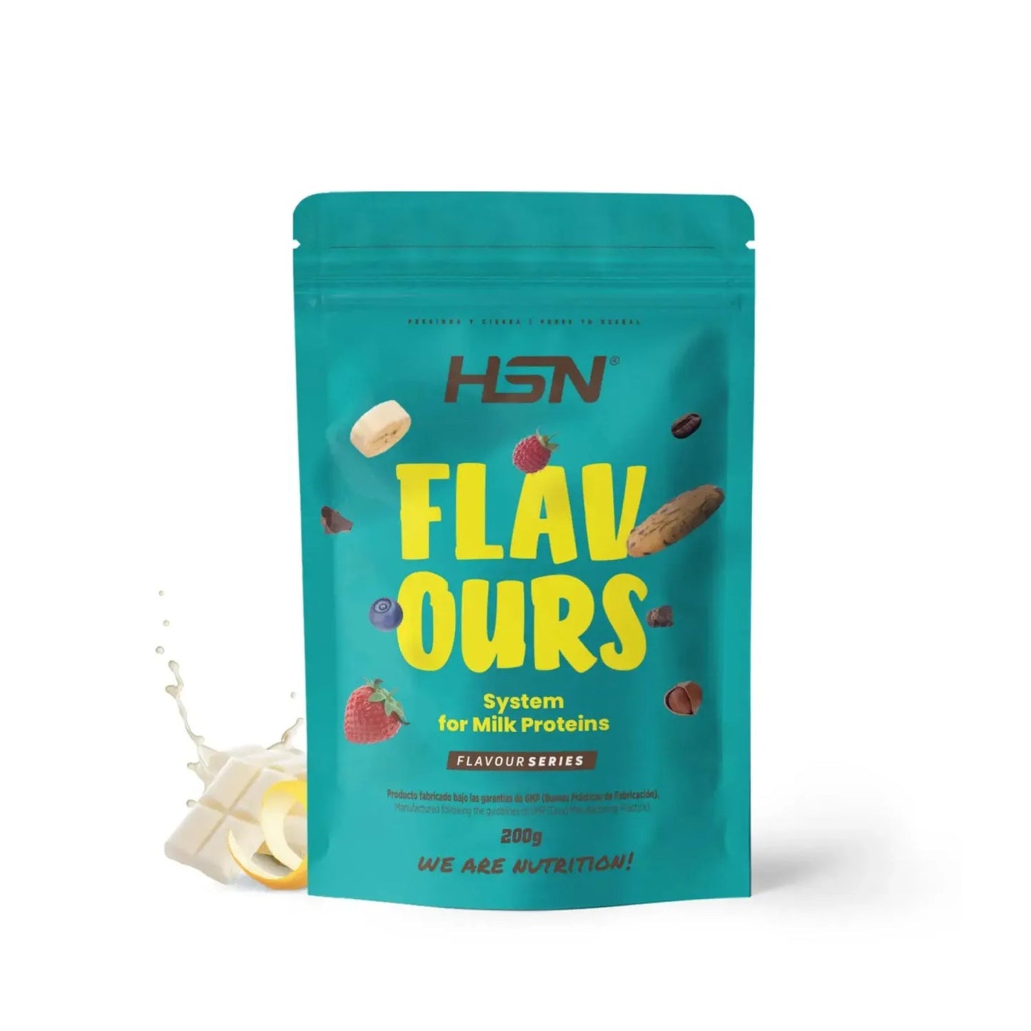 HSN Saborizante en Polvo para Proteínas Lácteas Chocolate Blanco y Limón 200g