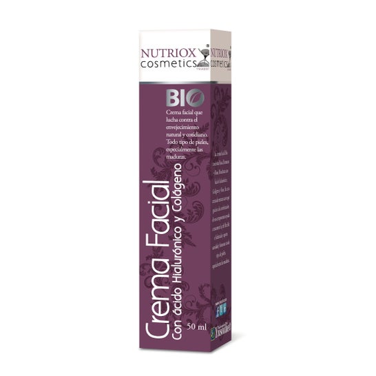 Nutriox Cosmetics Crema Facial Ácido Hialurónico y Colágeno 50 ml