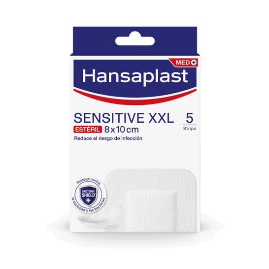 Hansaplast Med+ Sensitive XXL Apósitos 8x10 cm 5 uds