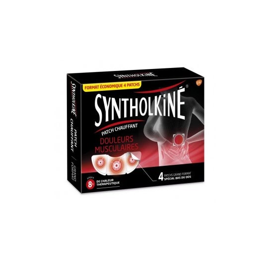 Parche de Calefacción Syntholkine de 4 Especiales para la Parte Baja de la Espalda
