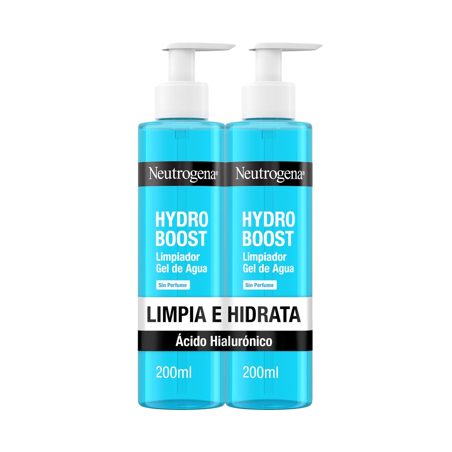 Neutrogena Hydro Boost Limpiador Gel de Agua sin Perfume 2x200ml