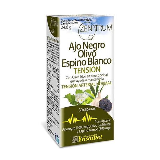 Zentrum Ajo Negro Olivo Espino Blanco Tensión 30 vcaps
