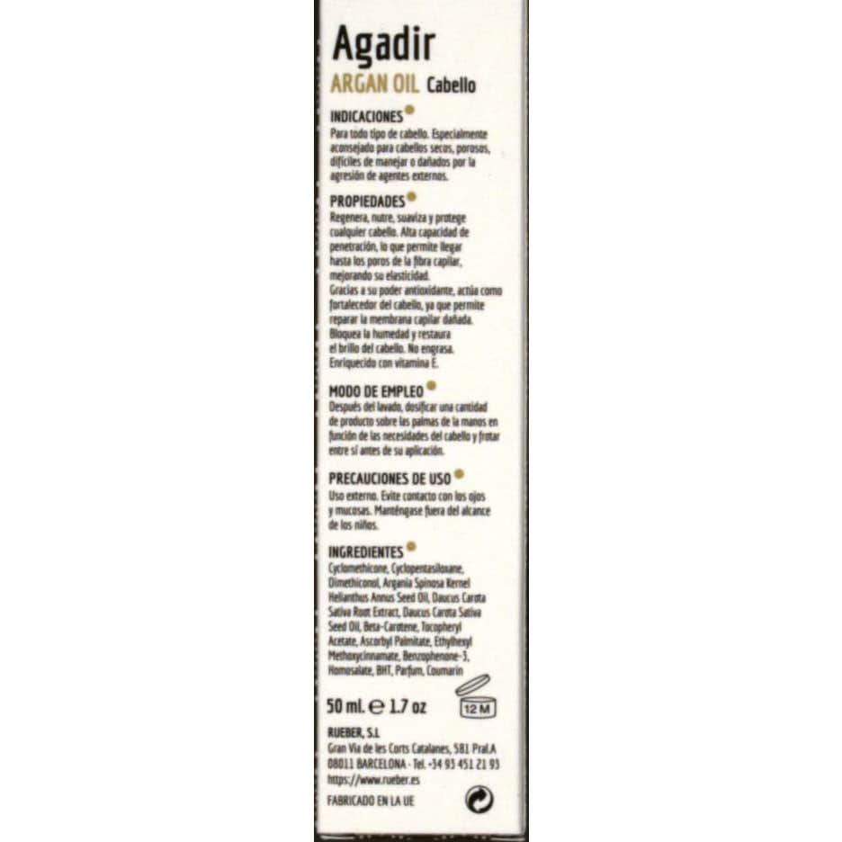 Rueber Agadir Argan Oil Regenerador Tallos Y Puntas 50 Ml