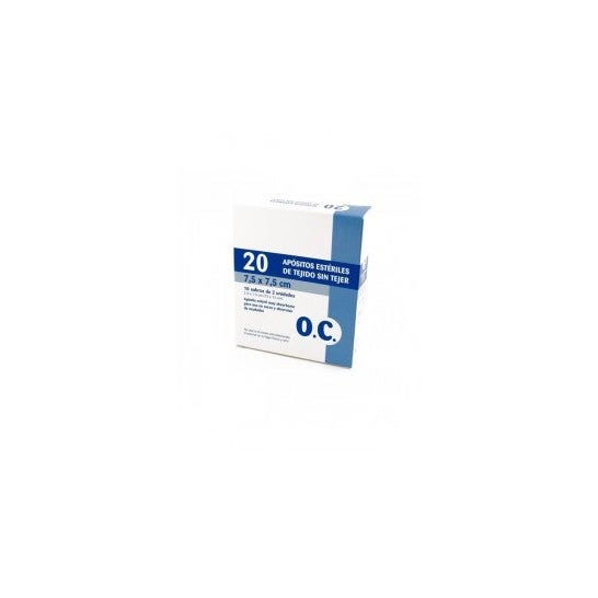 O.C compresa estéril tejido sin tejer 7,5cmx7,5cm 20uds