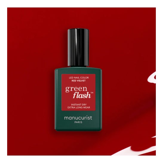 Manucurist Green Flash LED Nail Polish Red Velvet 15 ml