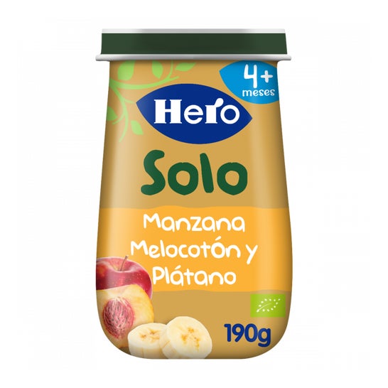 Hero Baby Solo Manzana Melocotón y Plátano 190g