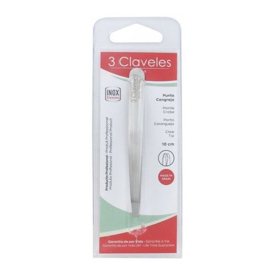 3 Claveles pinza cangrejo Inox 10cm 1ud