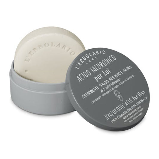L'Erbolario Ácido Hialurónico Hombre Limpiador Sólido Facial 60g