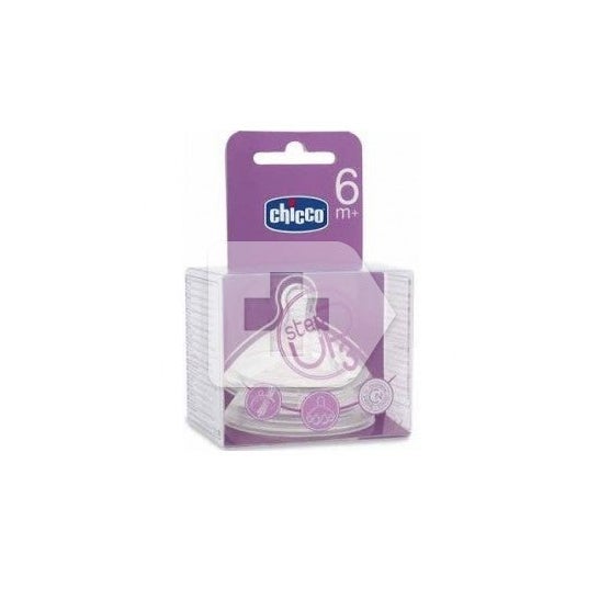 Chicco® tetina Step Up 3 silicona boca ancha flujo rápido 2uds