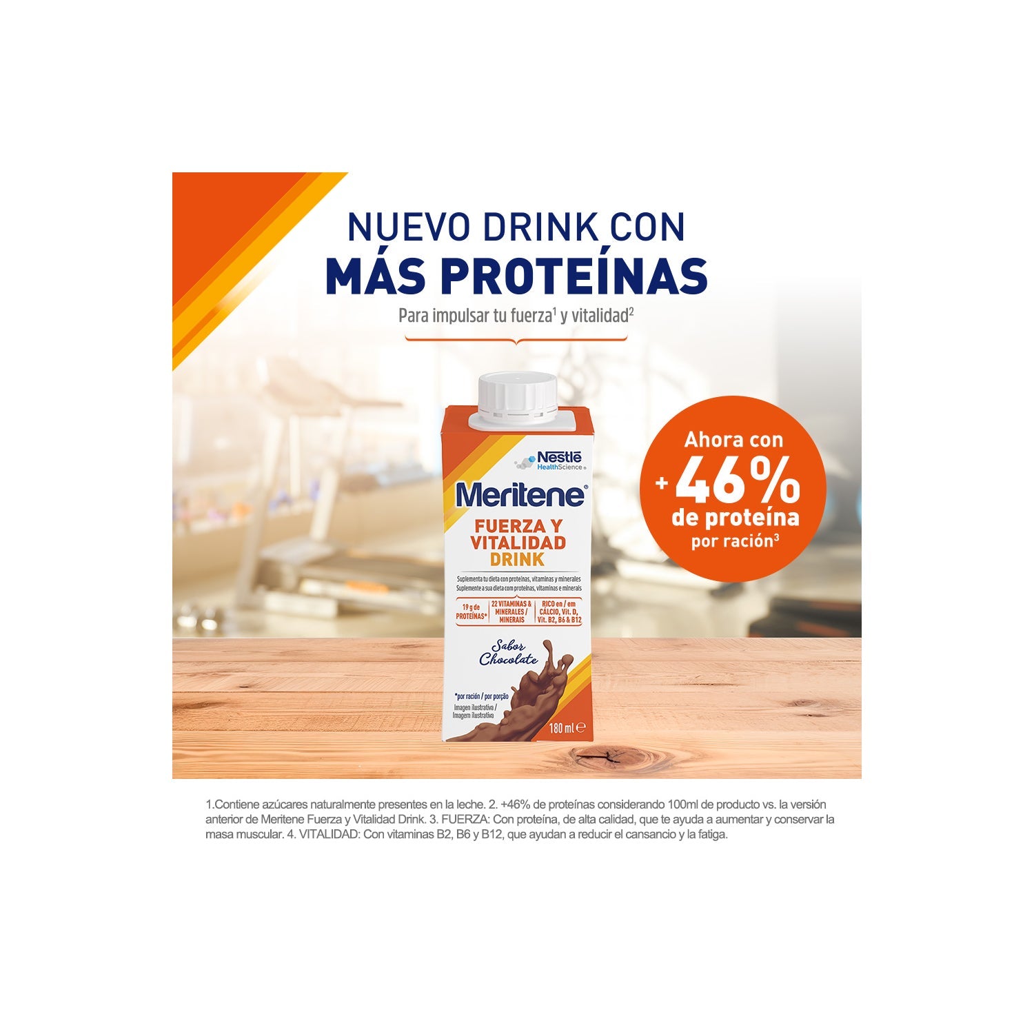 Meritene Fuerza y Vitalidad Drink Chocolate 6x180 ml