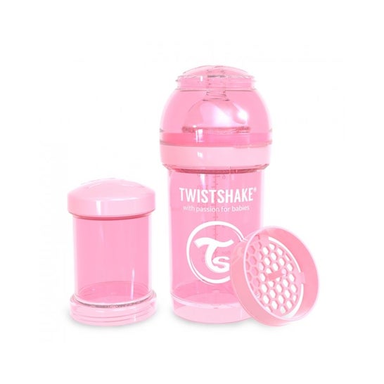 TwistShake Biberón Anticólico Rosa 180ml