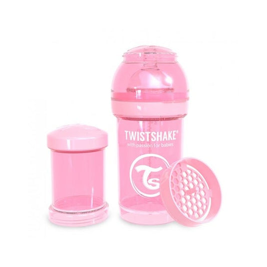 TwistShake Biberón Anticólico Rosa 180ml