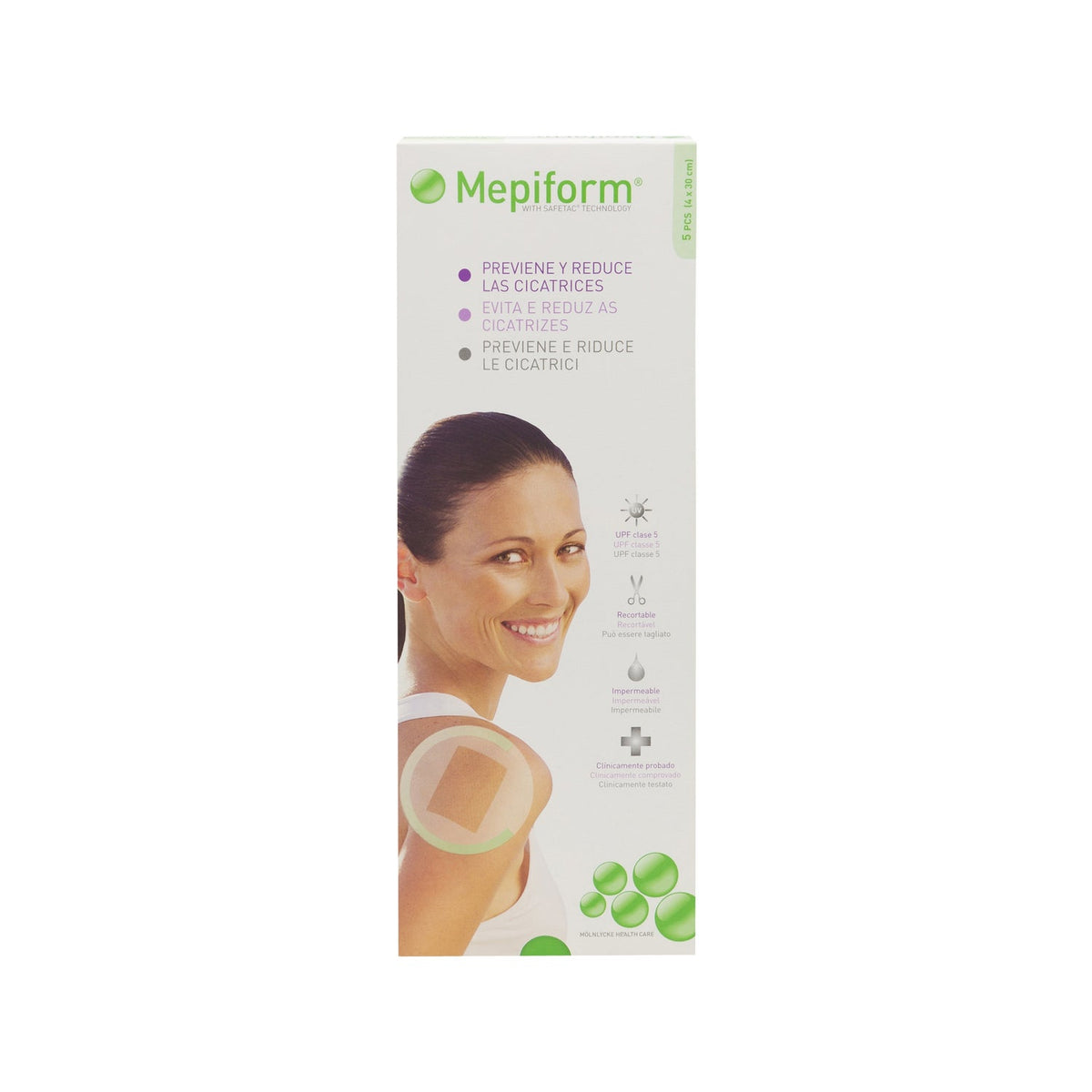Mepiform reductor de cicatriz silicona lámina 4x30cm 5uds