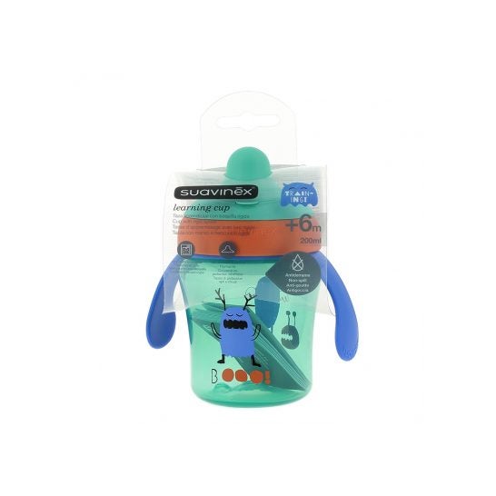 Suavinex Taza Aprendizaje Antigoteo +6m Booo Verde 200ml 1ud