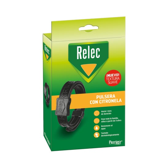 Relec Pulsera con Citronela Familiar Negra
