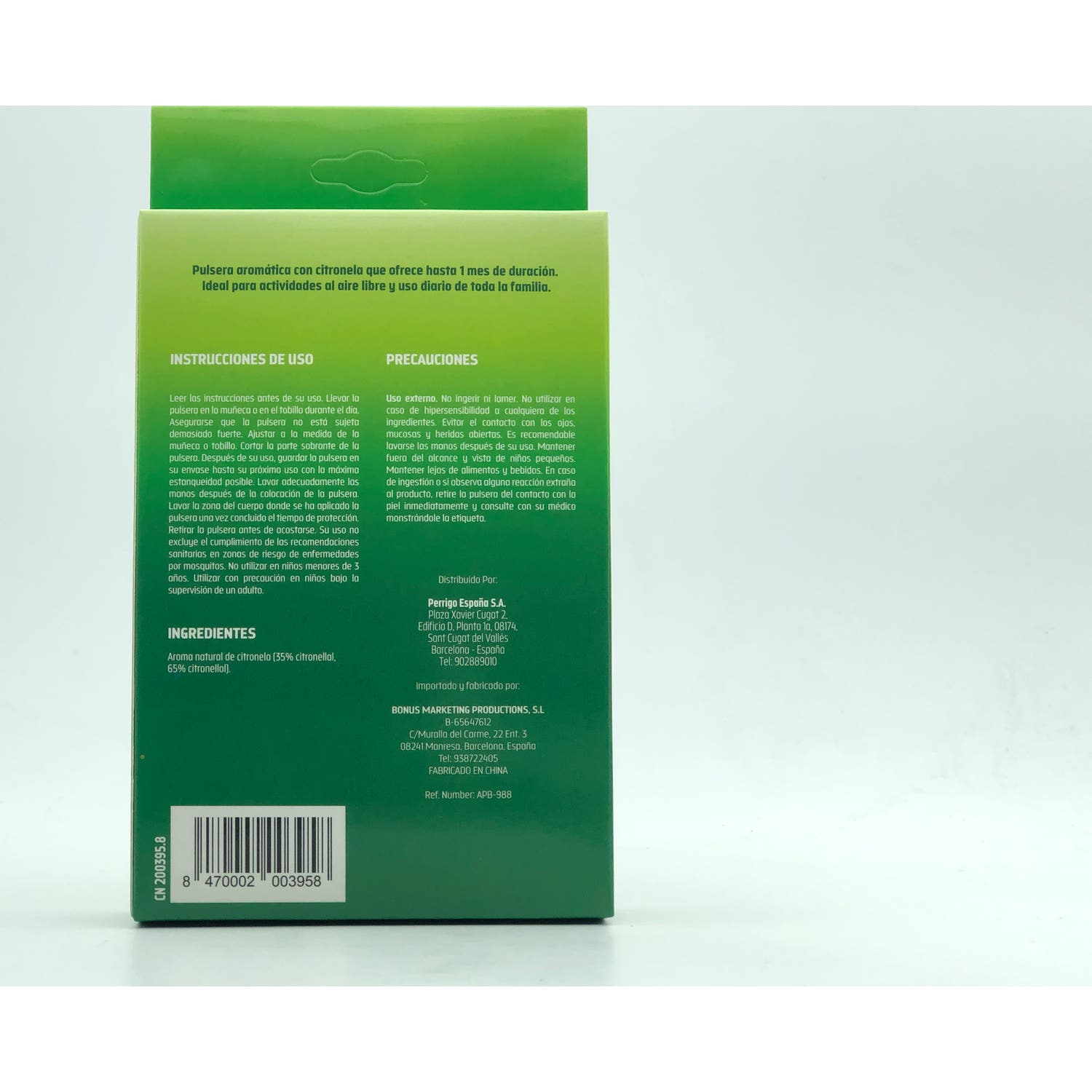 Relec Pulsera con Citronela Familiar Negra