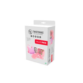 Twistshake Pack Tableware Bundle Baberos Color Rosa