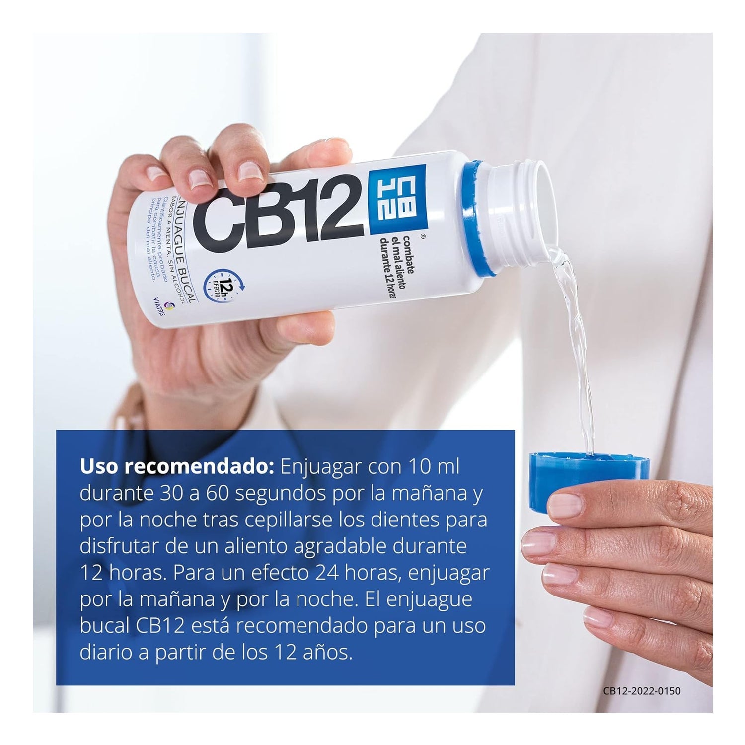 CB12 Enjuague Bucal para Mal Aliento Menta 500 ml