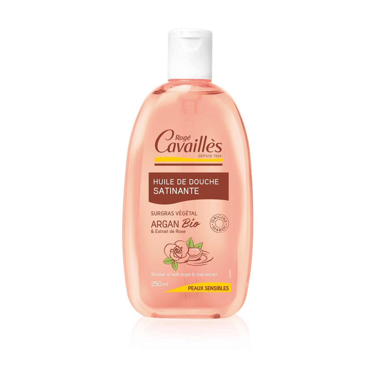Rogé Cavallès Aceite Baño y ducha de satén Argan y Rosa 250 ml