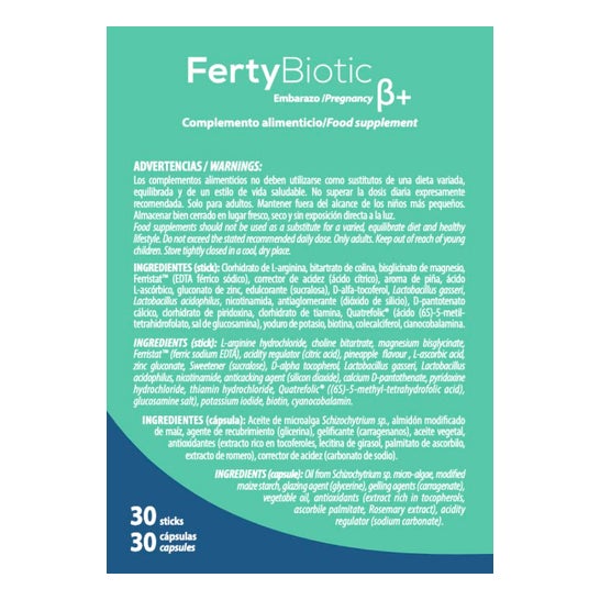 Fertybiotic Embarazo B+ 30sticks + 30caps