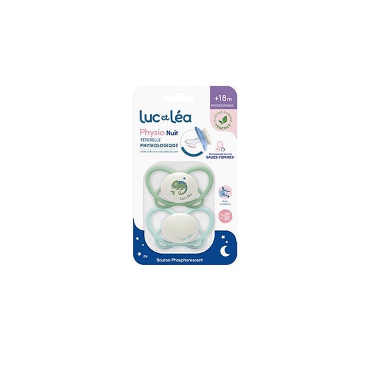 Luc Et Léa Physio Air Night Duo Chupete +18M P9 2uds