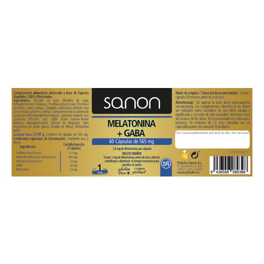 Sanon Melatonina + Gaba 60caps