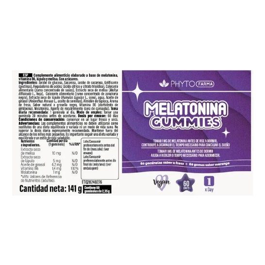 Phytofarma Melatonina 60 Gummies