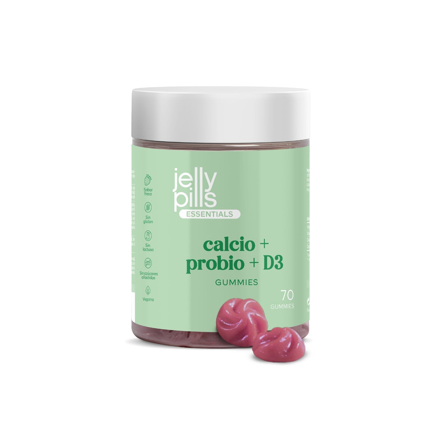 Jelly Pills® Essentials Calcio + Probio + B3 Gummies 70uds
