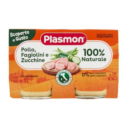 Plasmon Papilla Pollo Habichuelas Calabacín 2x120 g