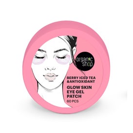 Organic Shop Glow Skin Eye Gel Patch Berry Iced Tea Antioxidant 60uds