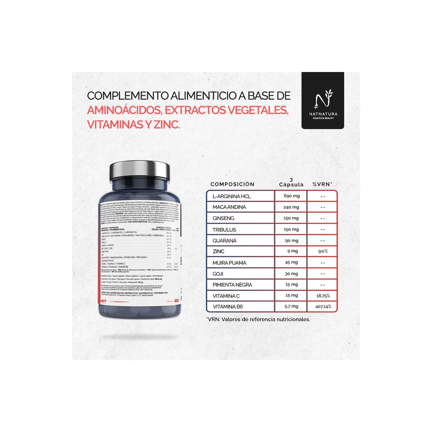 Natnatura Potenciador de Testosterona Natural 90caps vegetales