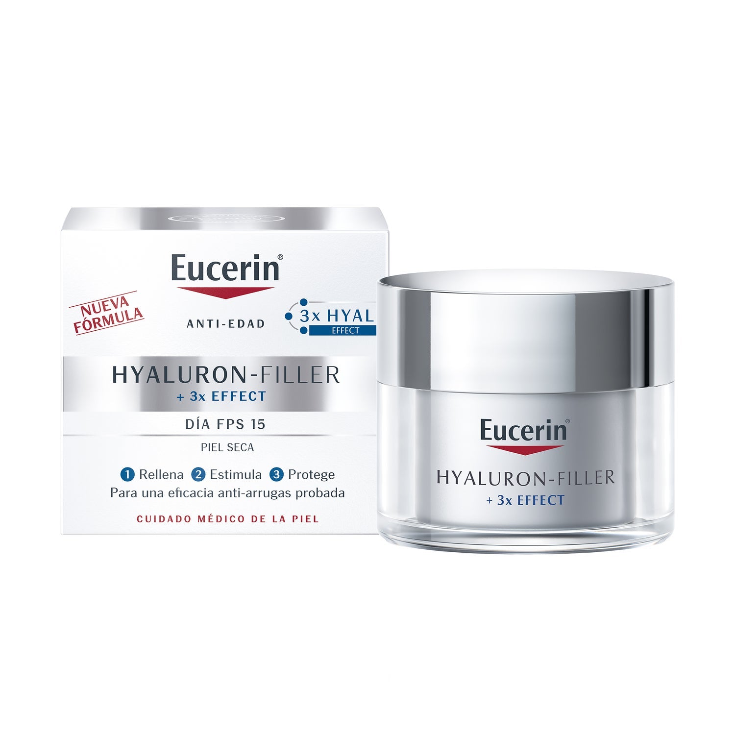Eucerin Hyaluron-Filler 3x Effect Crema Día SPF15 Piel Seca 50ml