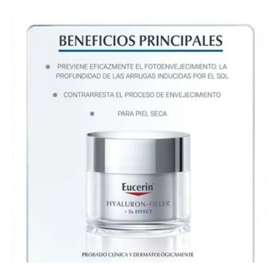 Eucerin Hyaluron-Filler 3x Effect Crema Día SPF15 Piel Seca 50ml