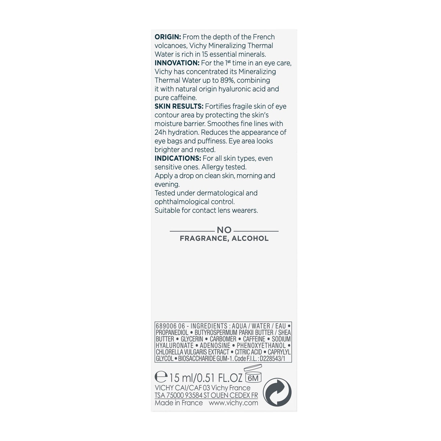 Vichy Minéral 89 Contorno de Ojos 15ml