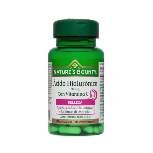Nature's Bounty Ácido Hialurónico 20mg Vitamina C 30caps